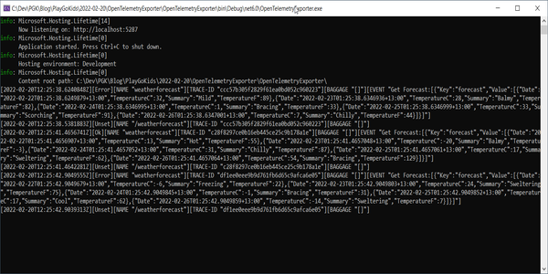Open Telemetry Console